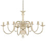 Voir la diapositive 4 : VIDAXL Lustre en metal blanc antique 8 x E14 ampoules