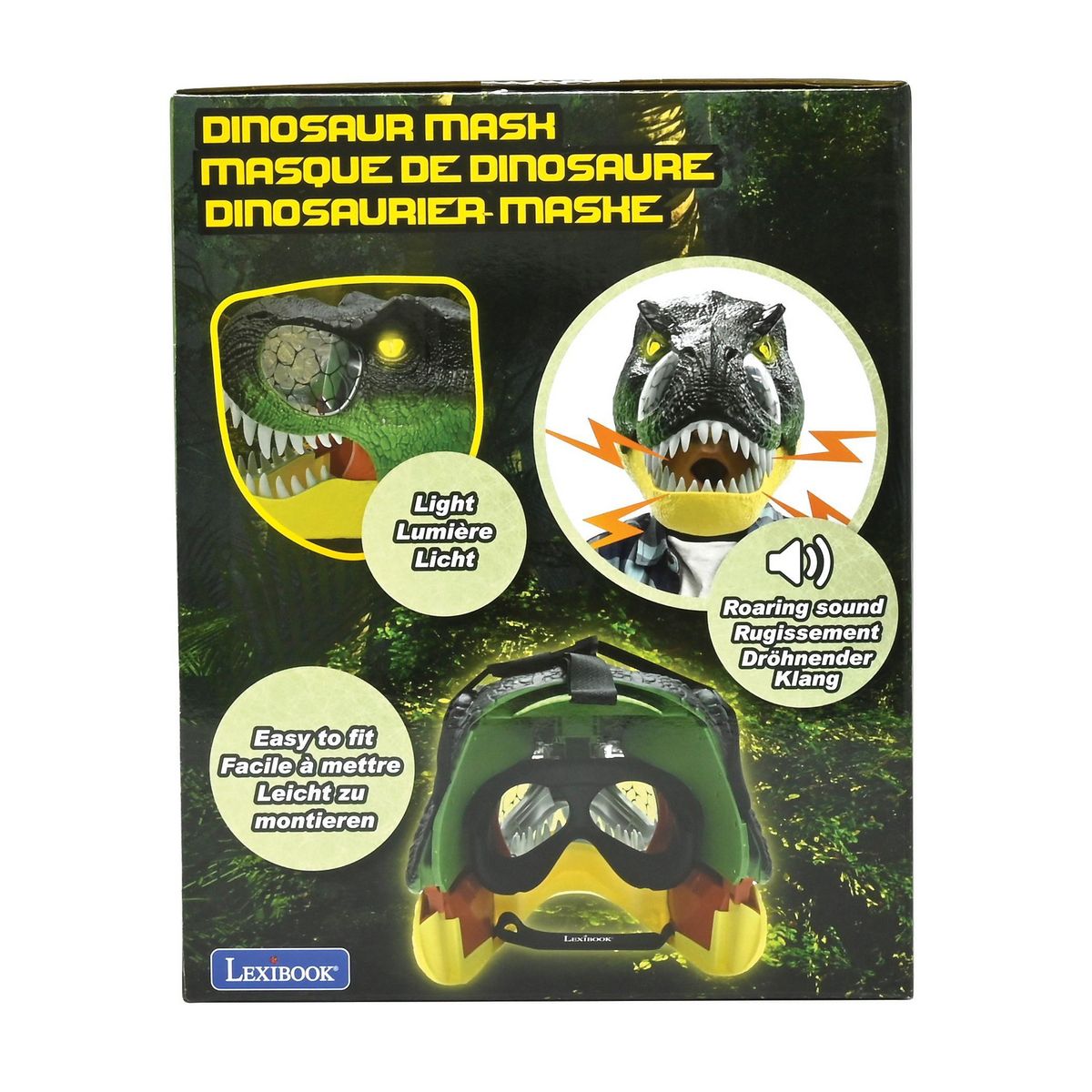 Lexibook Masque Dinosaure réaliste avec effets de sons et lumières