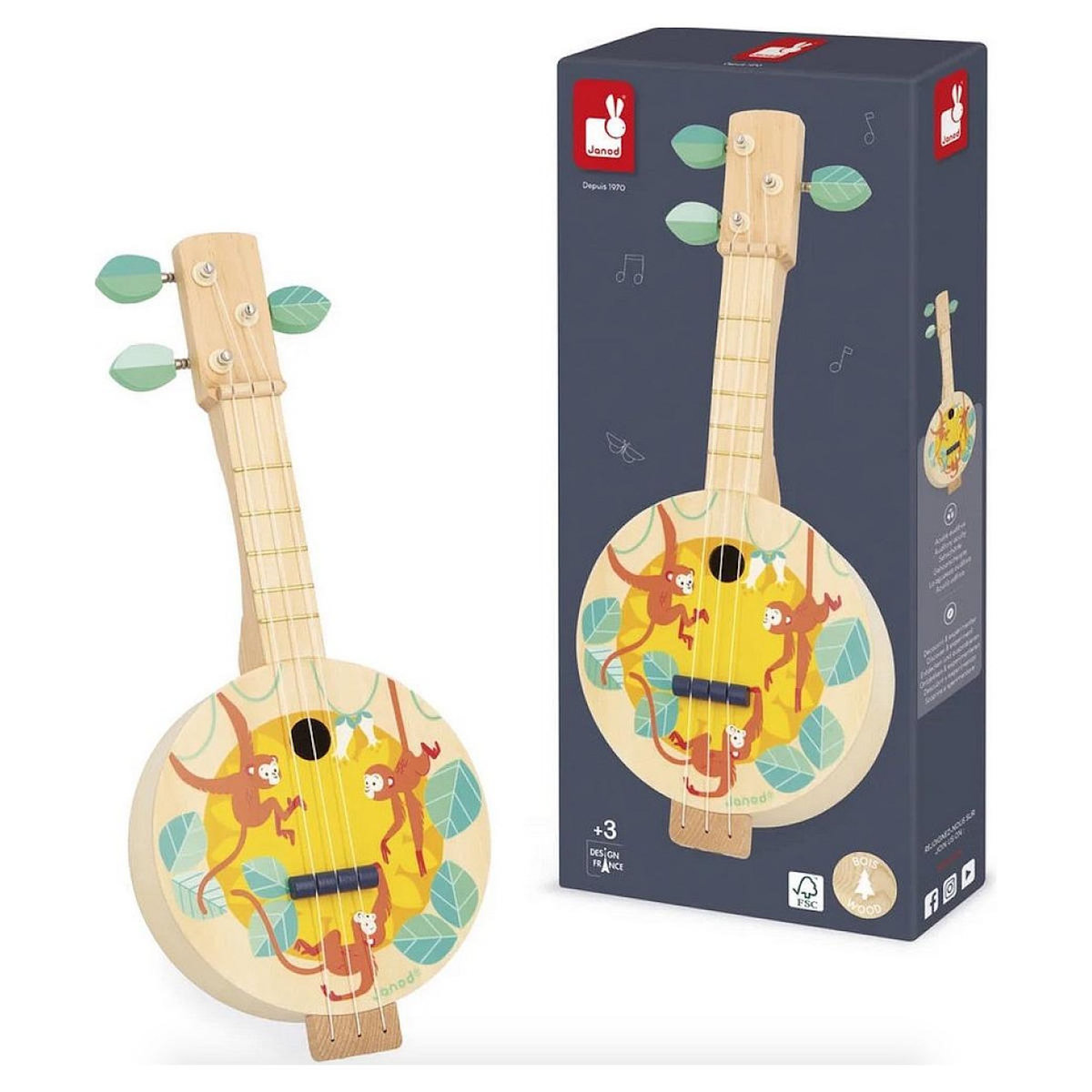 Juratoys-Janod Gioia - Banjo Jungle en bois