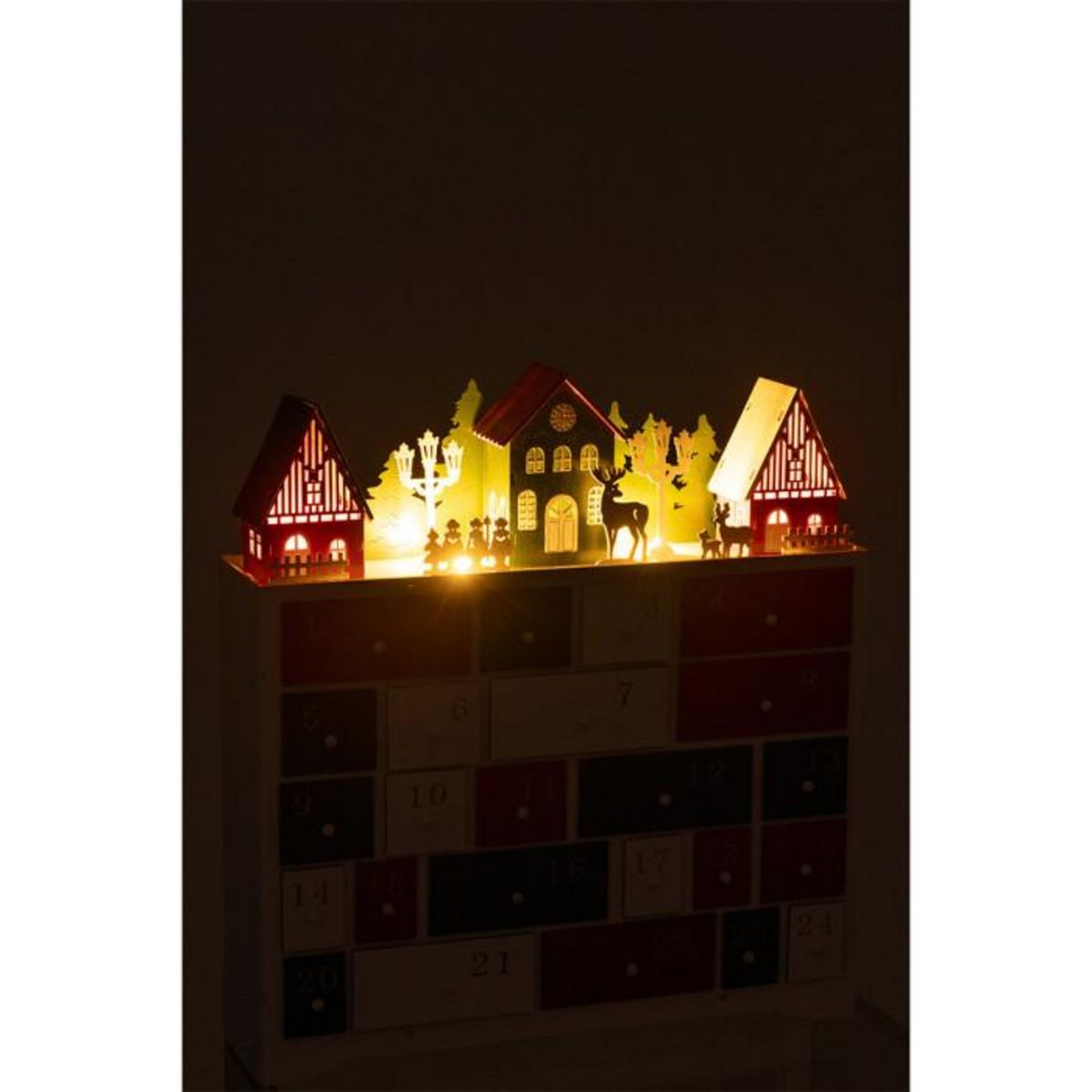 Paris Prix Calendrier de l'Avent à LED  Hiver  41cm Multicolore