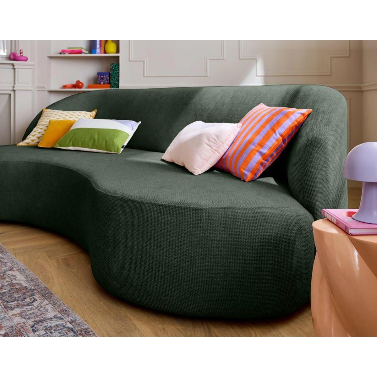 LISA DESIGN Polaris - canapé 3 places - en velours texturé