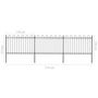 Voir la diapositive 5 : VIDAXL Cloture de jardin avec dessus en cerceau Acier 5,1 x 1,2 m Noir