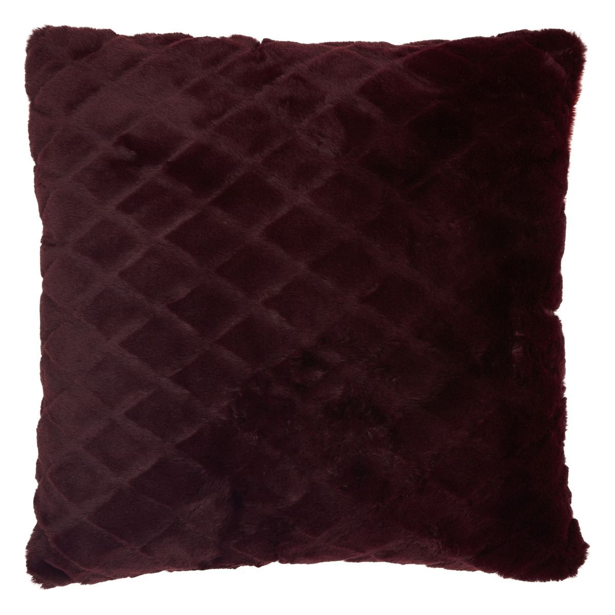 ACTUEL Coussin déco carré effet fausse fourrure LEGACY