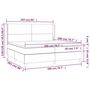 Voir la diapositive 6 : VIDAXL Sommier a lattes de lit matelas LED Bleu 200x200 cm Tissu
