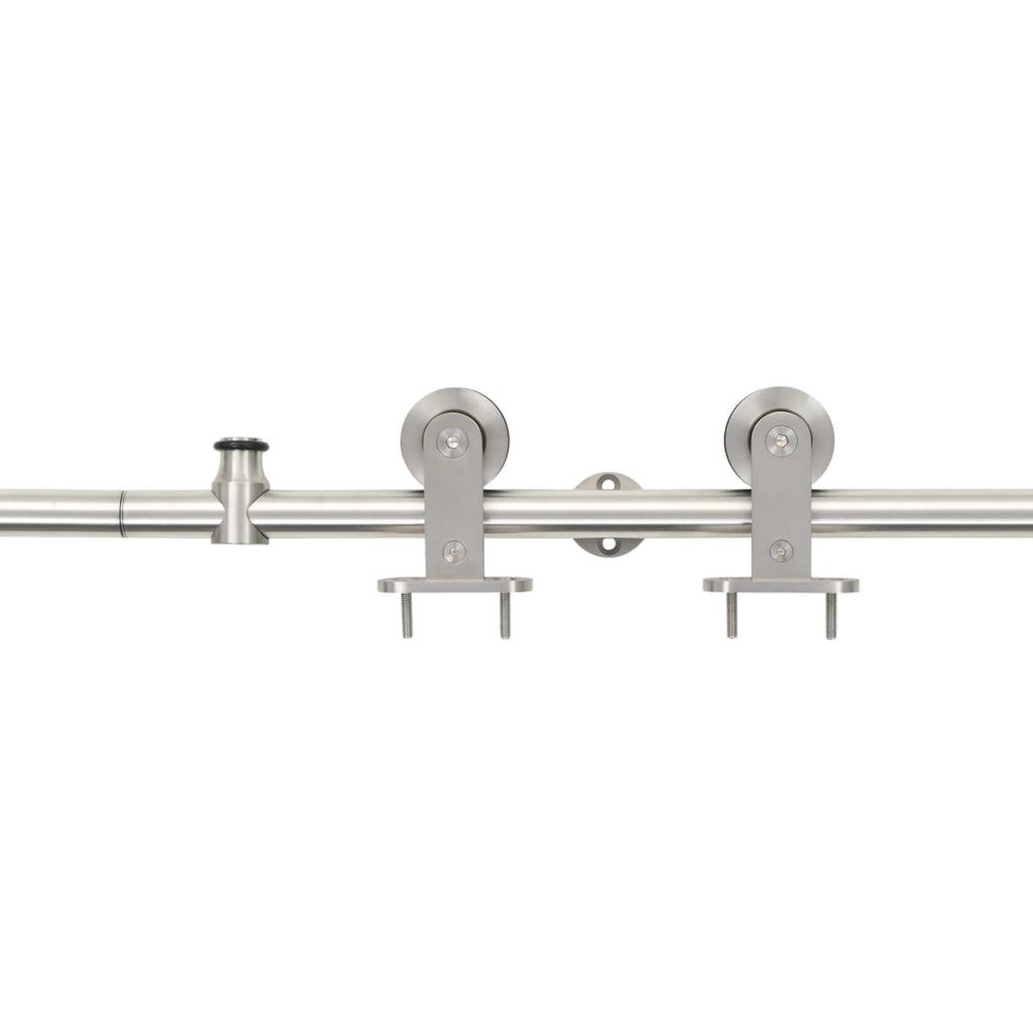 Voir la diapositive 2 : VIDAXL Kit fixation porte coulissante 183 cm Acier inoxydable Argente