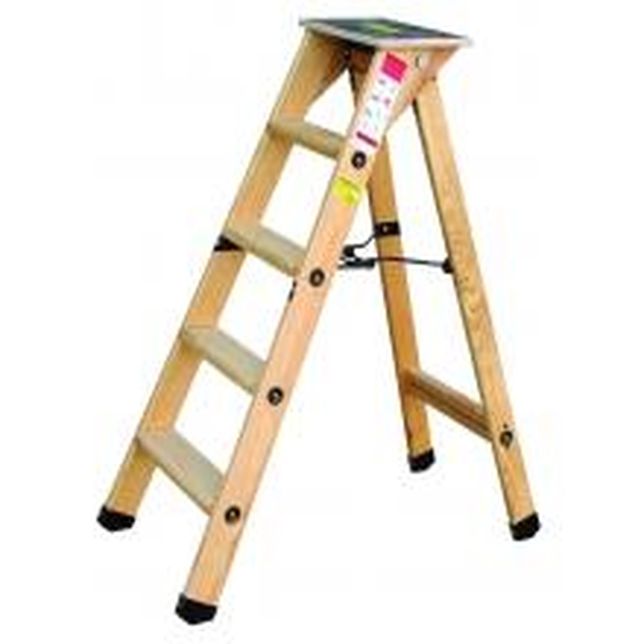 OUTIFRANCE Escabeau bois professionnel 4 marches + tablette