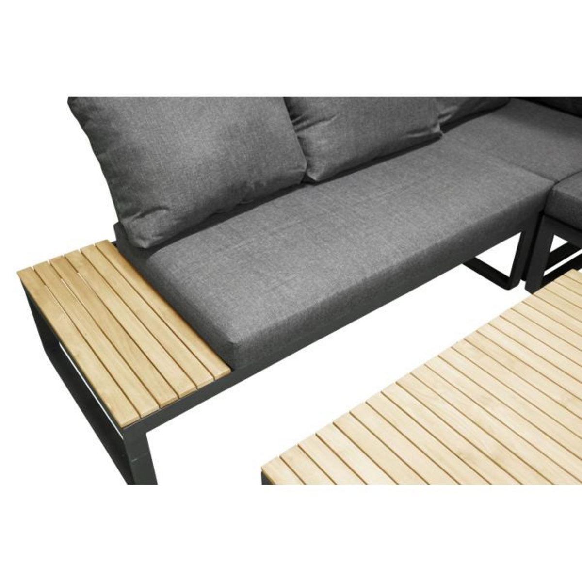 Paris Prix Salon d'Angle de Jardin  Panama  225cm Noir