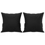 Voir la diapositive 5 : VIDAXL Canape 2 places avec oreillers decoratifs noir 120cm similicuir