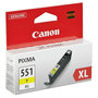Voir la diapositive 1 : Canon Cartouche d'encre Canon CLI-551Y XL Jaune Originale haute capacité
