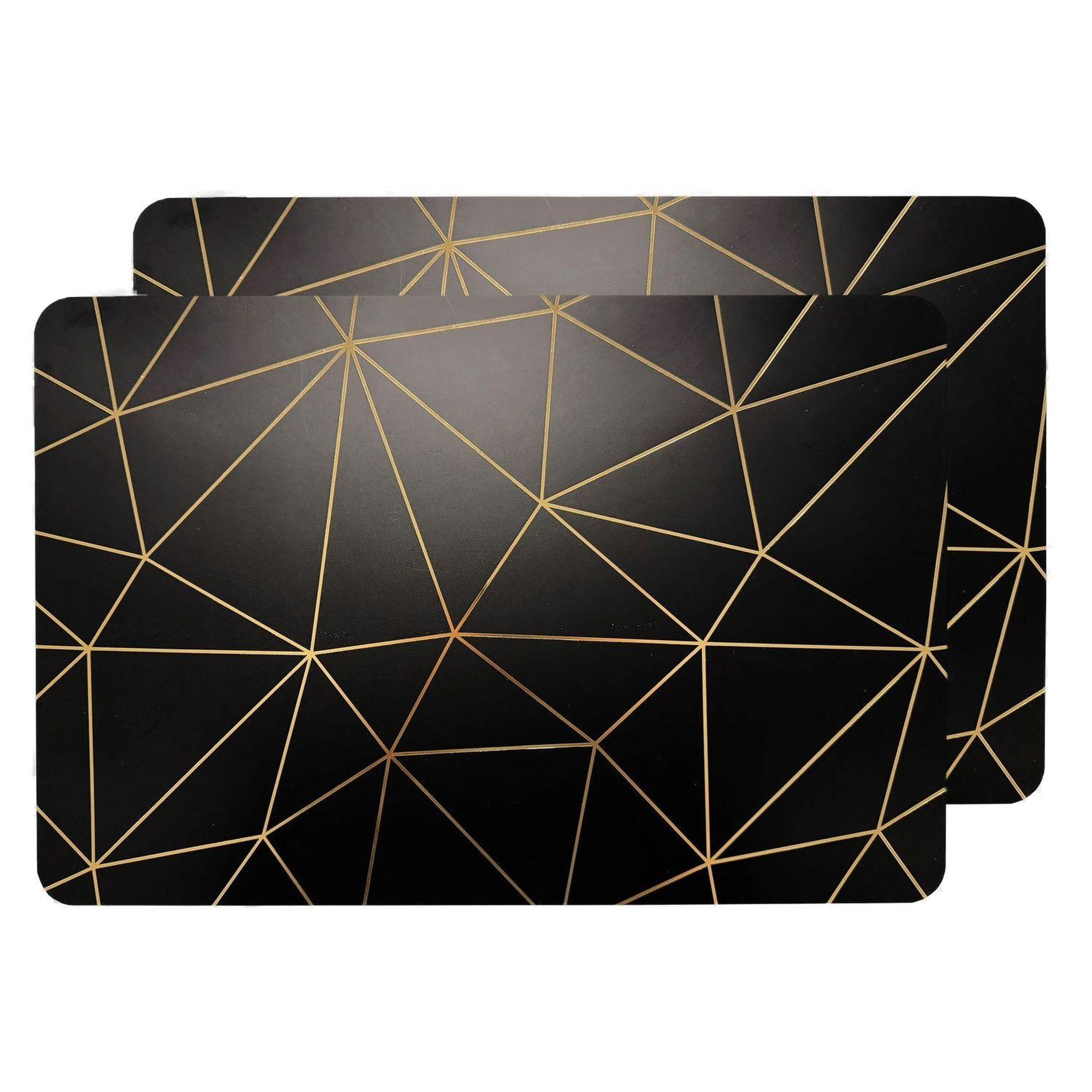 Voir la diapositive 1 : TOILINUX Lot de 2 sets de table avec encre métallique copper