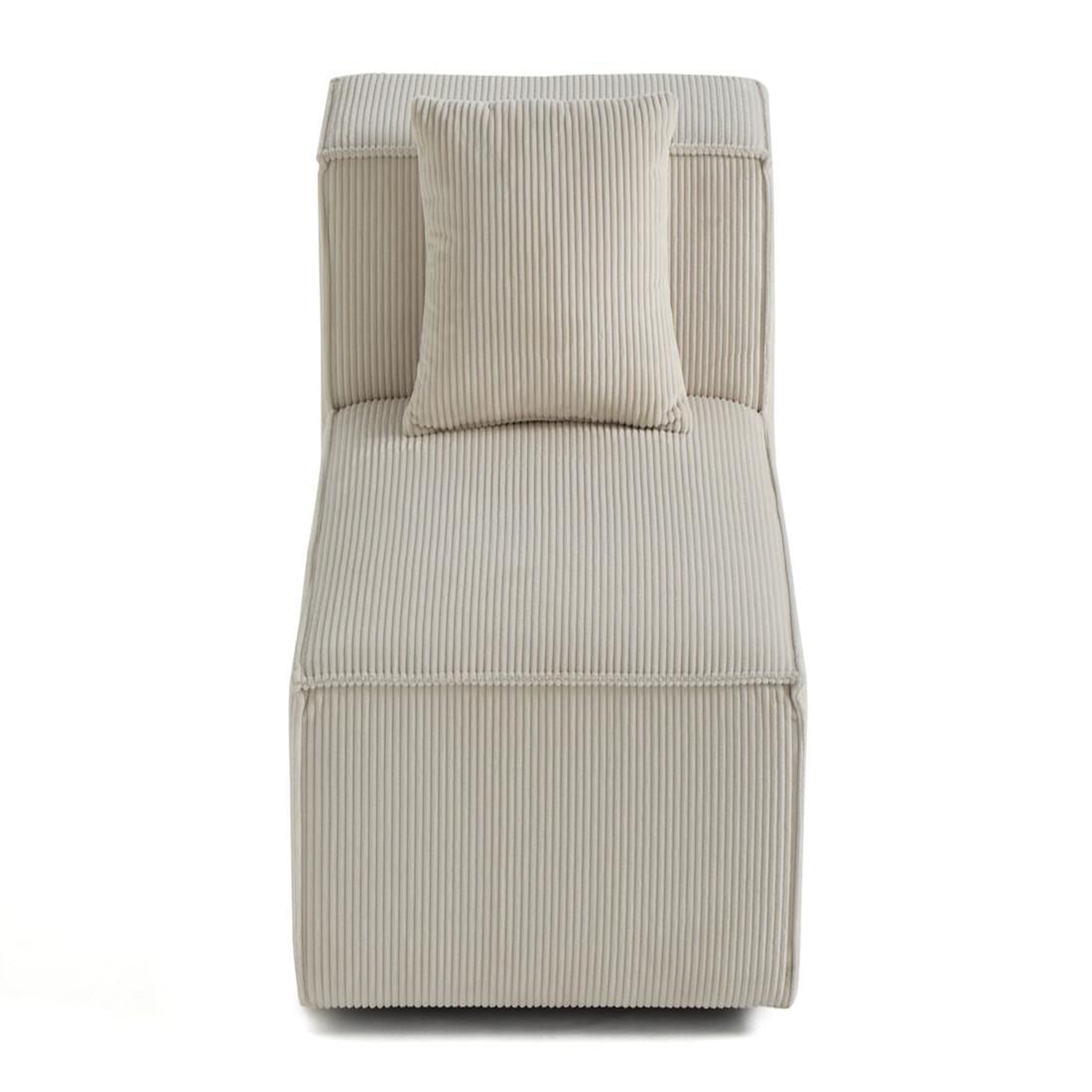 Voir la diapositive 6 : BEST MOBILIER Arty - module d'assise - en velours côtelé