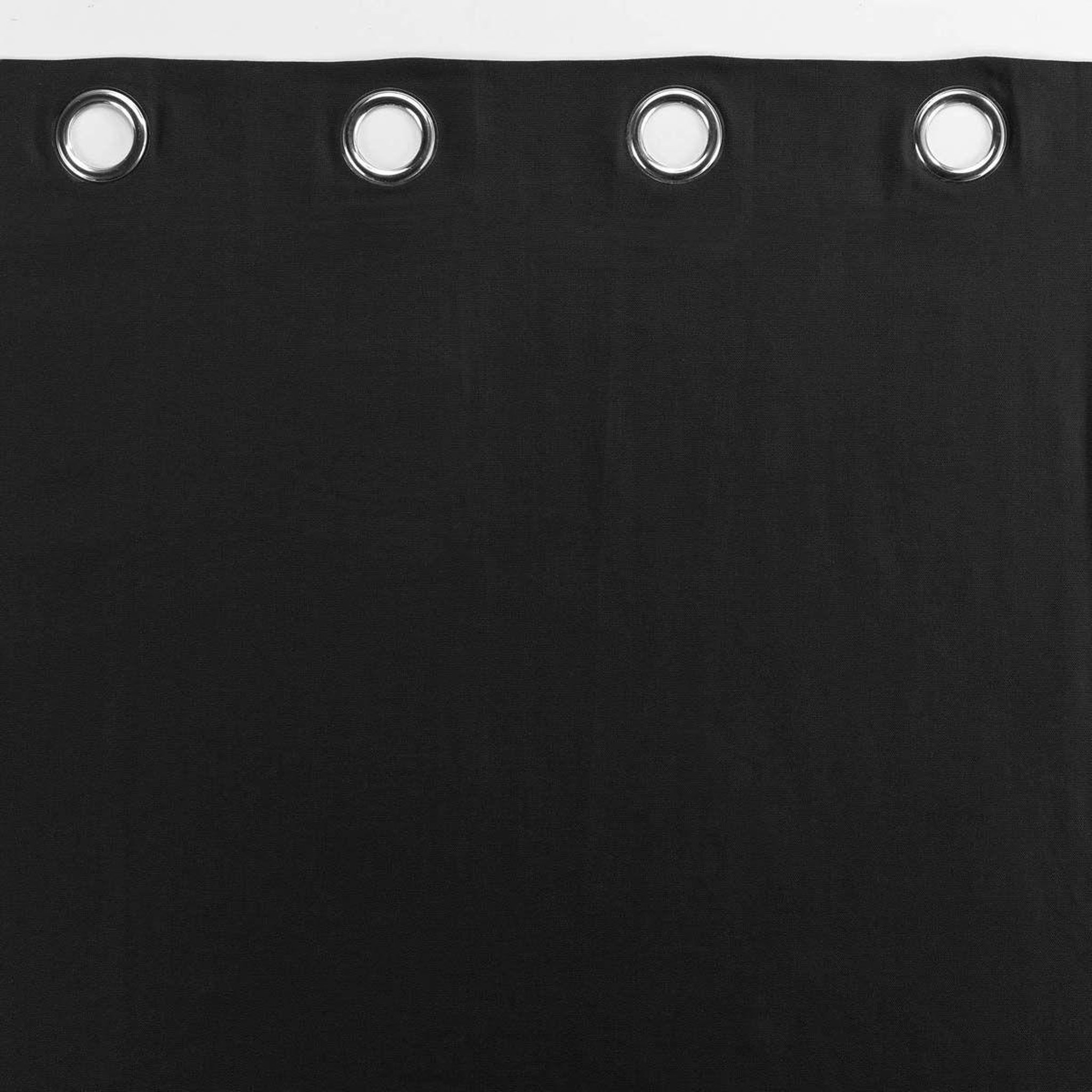 Voir la diapositive 3 : Douceur d'Intérieur Rideau à oeillets  panama  140x240cm noir