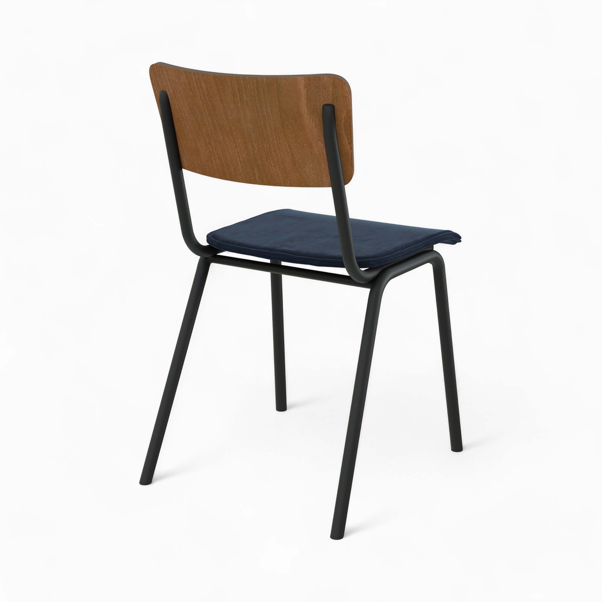 Voir la diapositive 2 : MAISON PAVANE Pack 4 chaises en velours bleu et vert-nico