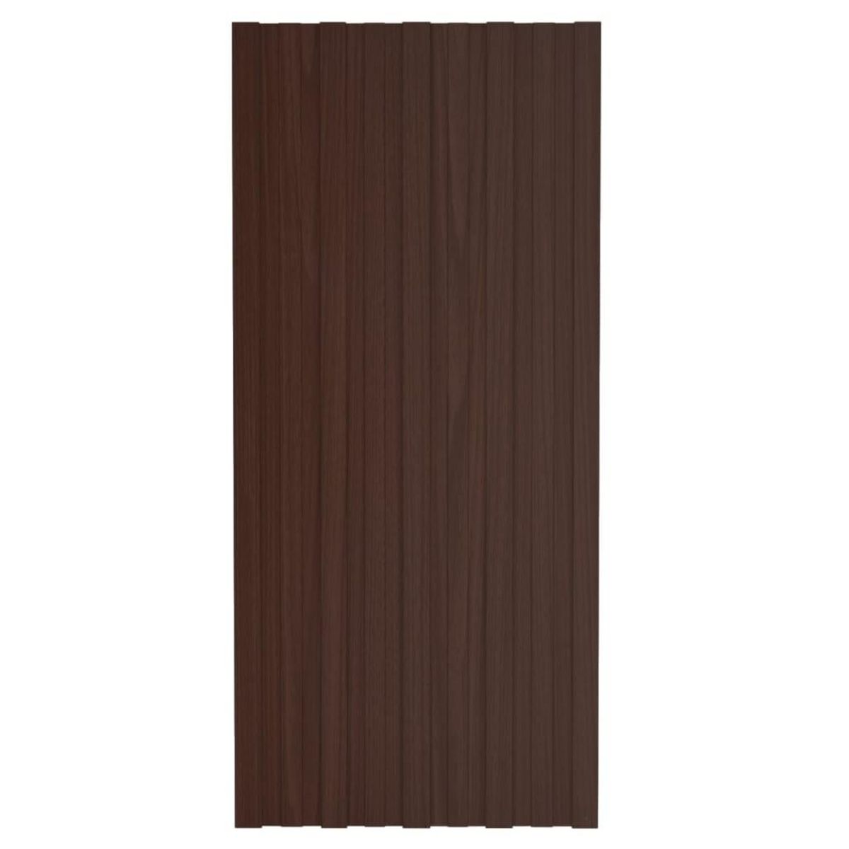 VIDAXL Panneaux de toiture 12 pcs Acier galvanise Marron 100x45 cm