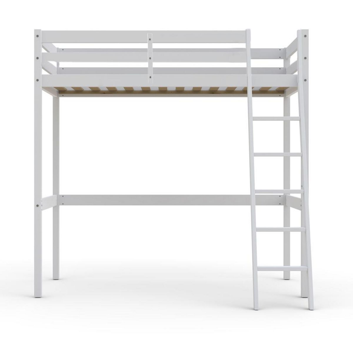 Lit Mezzanine 90 x 190 cm bois massif + sommier CITY