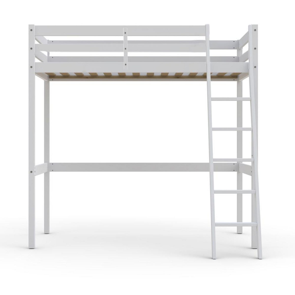 Lit Mezzanine 90 x 190 cm bois massif + sommier CITY