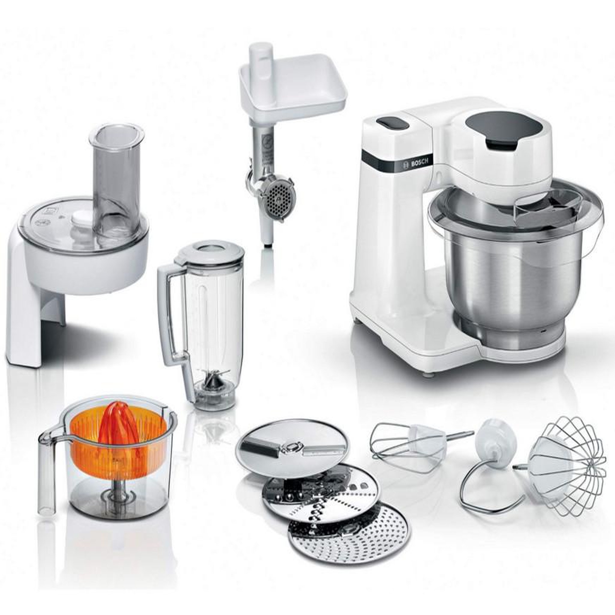 BOSCH Robot pâtissier multifonction 3.8l 700w blanc - mums2ew40
