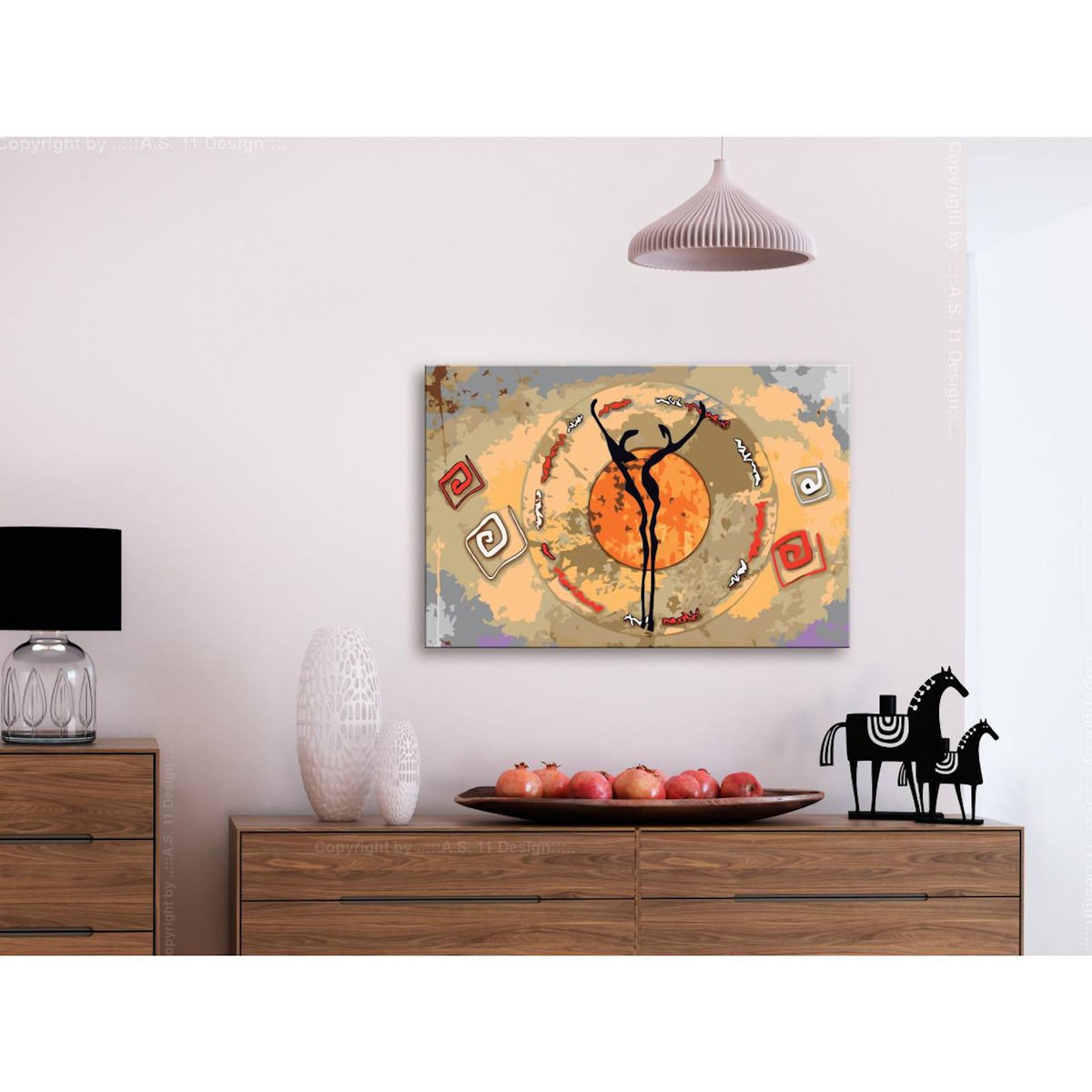 Paris Prix Tableau à Peindre Soi-Même  African Dance  40x60cm