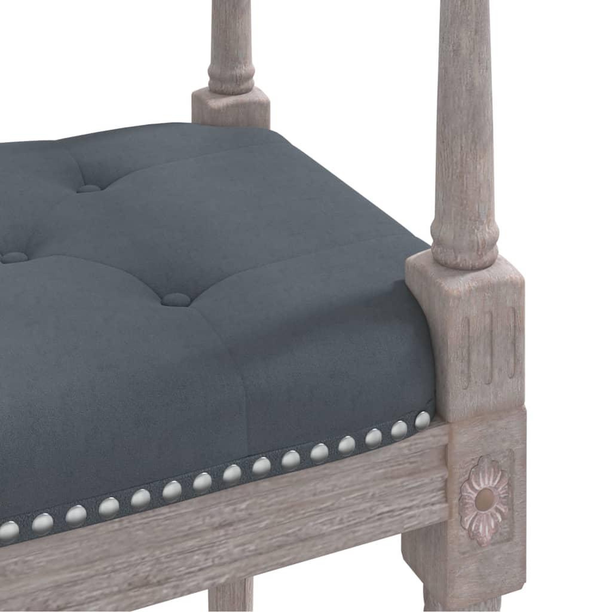 Voir la diapositive 5 : VIDAXL Banc Gris fonce 110x40x70 cm Velours