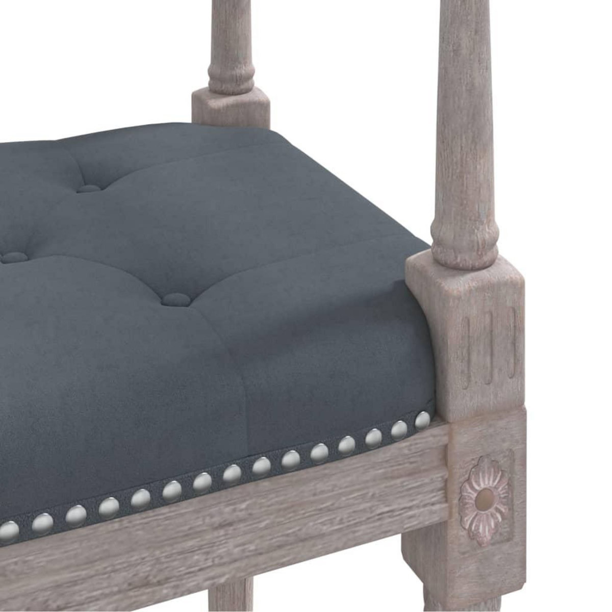 VIDAXL Banc Gris fonce 110x40x70 cm Velours