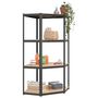 Voir la diapositive 3 : VIDAXL Etagere d'angle a 4 niveaux Anthracite Acier bois d'ingenierie