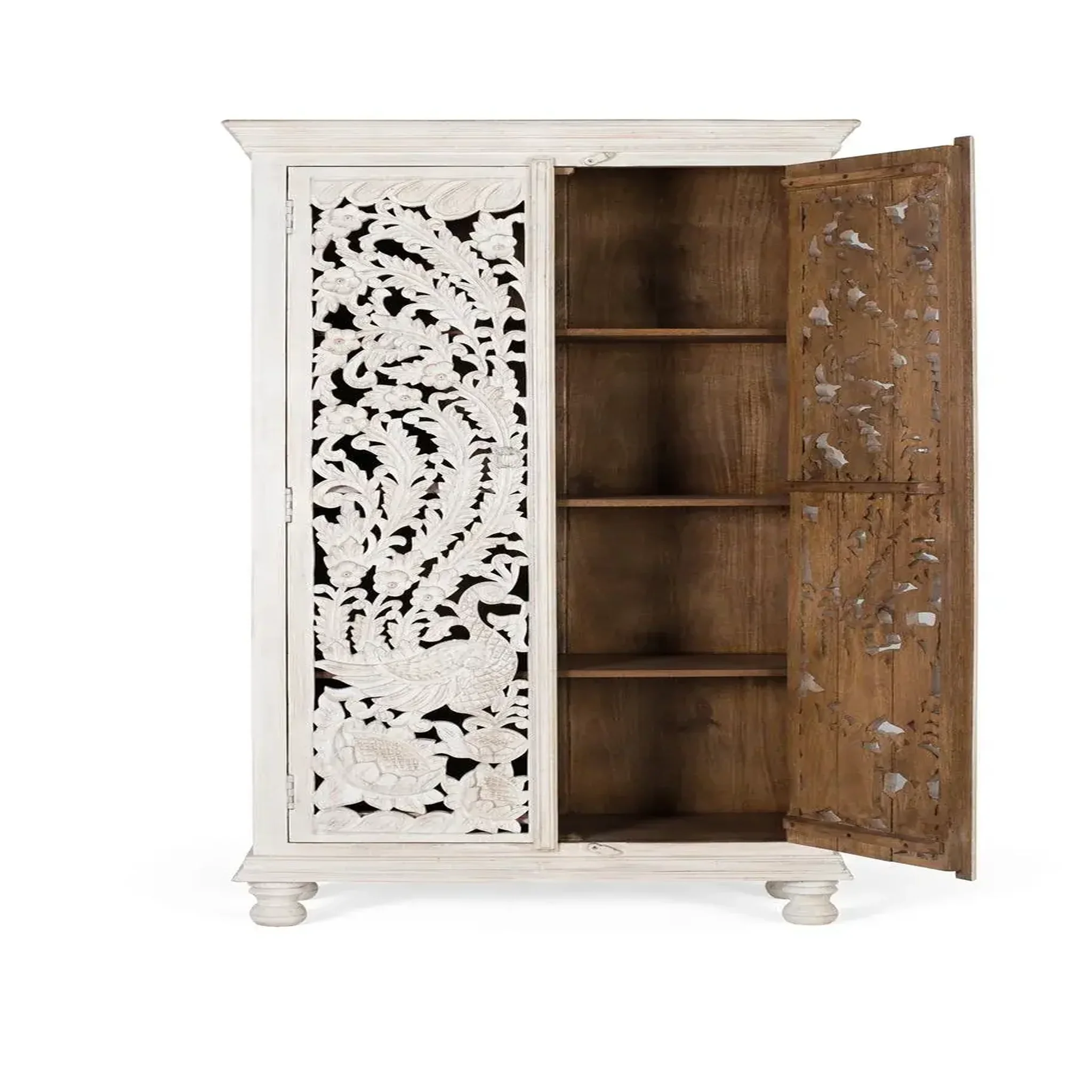 Voir la diapositive 2 : GINER Y COLOMER SL Armoire en bois de manguier 90cm style classique artisanal