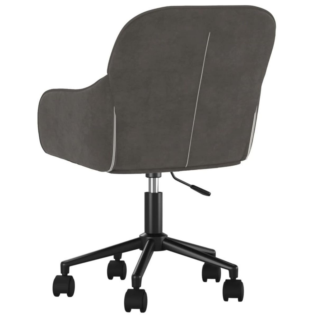 VIDAXL Chaise pivotante de bureau Gris fonce Velours