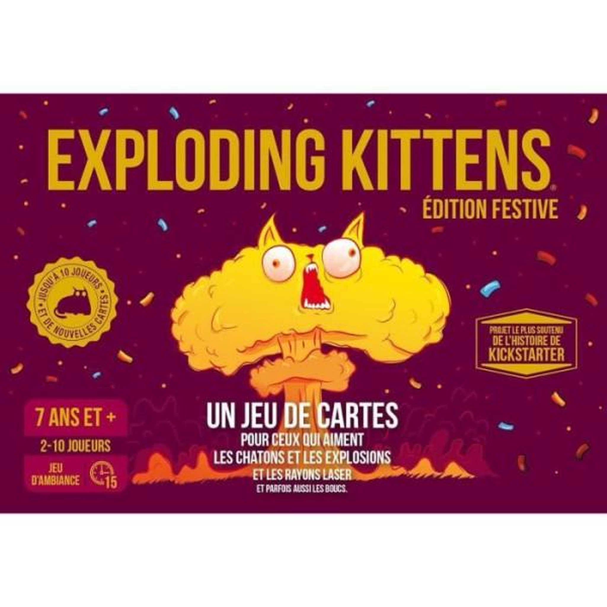 Voir la diapositive 2 : Asmodee Jeu d'ambiance Asmodee Exploding Kittens Party Pack Edition