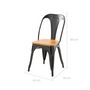 Voir la diapositive 4 : Rendez vous déco Lot de 2 chaises en métal noir et bois d'orme - Yoanna