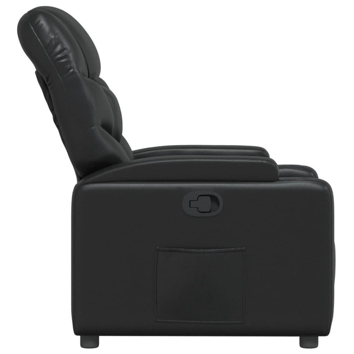 VIDAXL Fauteuil inclinable Noir Similicuir