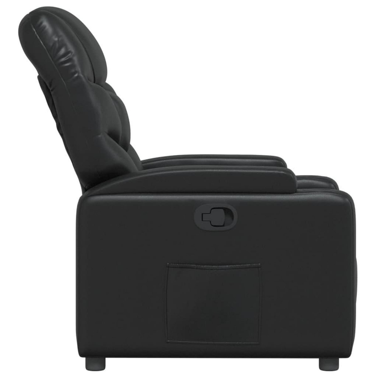 VIDAXL Fauteuil inclinable Noir Similicuir