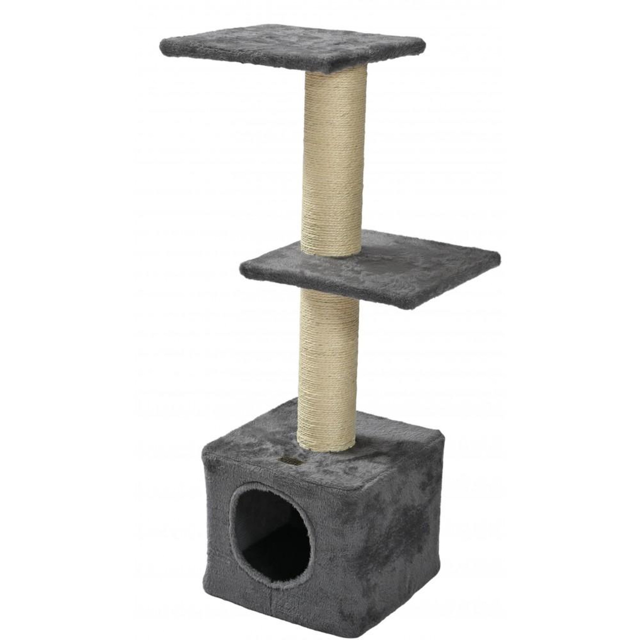 MON AMI LUKI Arbre à chat 3 niveaux avec niche, 2 plateforme et 1 refuge
