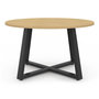 Voir la diapositive 3 : ID MARKET Table basse ronde SELMA 70 cm bois et noir
