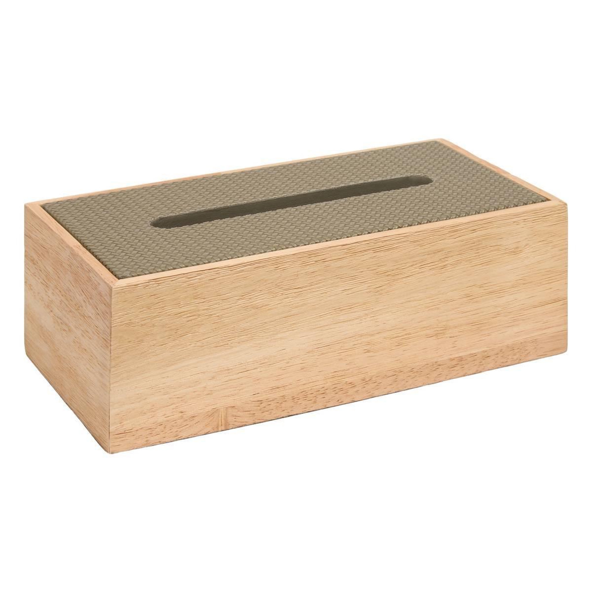ATMOSPHERA Boîte à mouchoirs en bois  bonie  27cm kaki