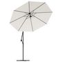 Voir la diapositive 4 : VIDAXL Tissu de remplacement pour parasol deporte Blanc sable 350 cm