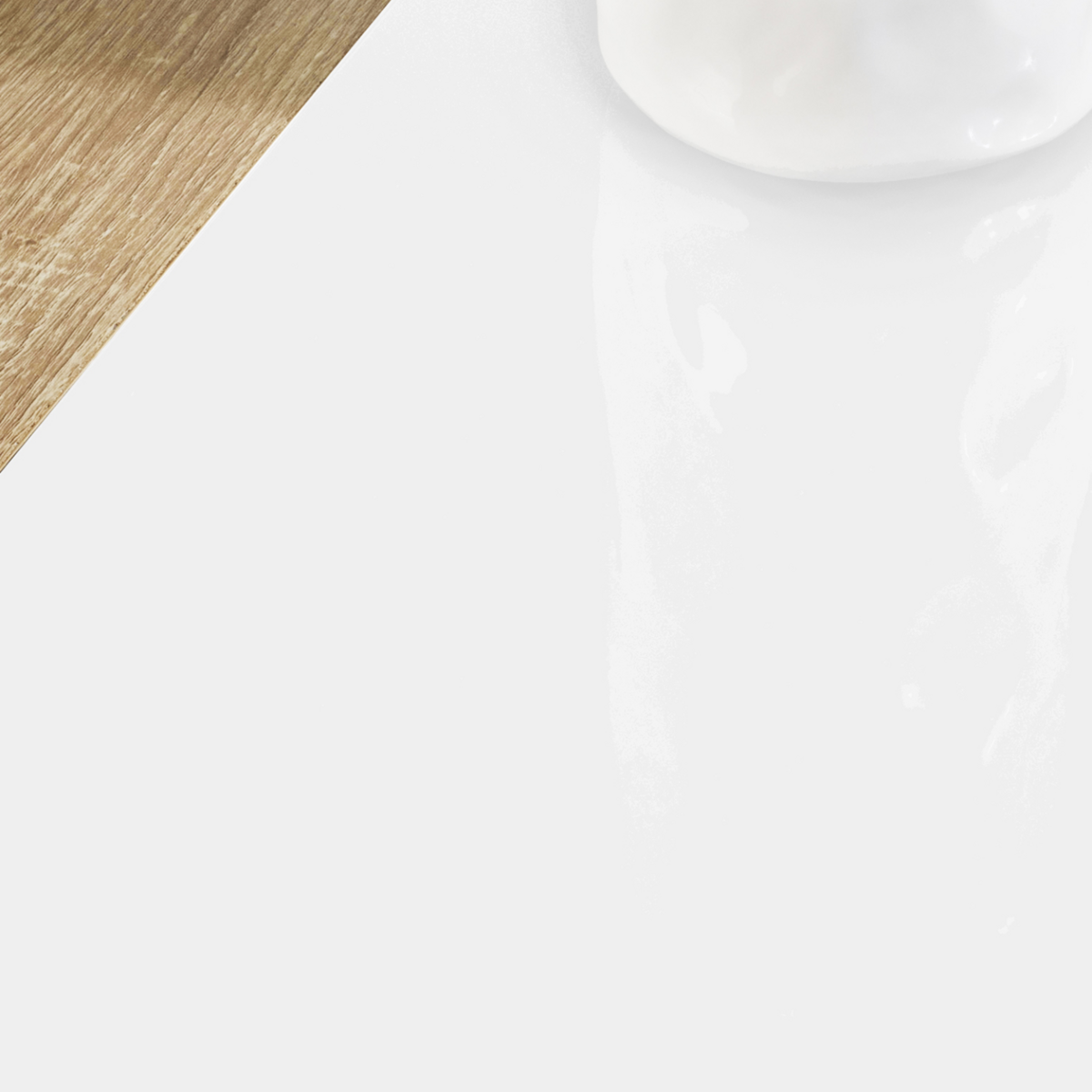 ID MARKET Table à manger rectangle GEORGIA 8 personnes imitation hêtre et blanche 160 x 90 cm