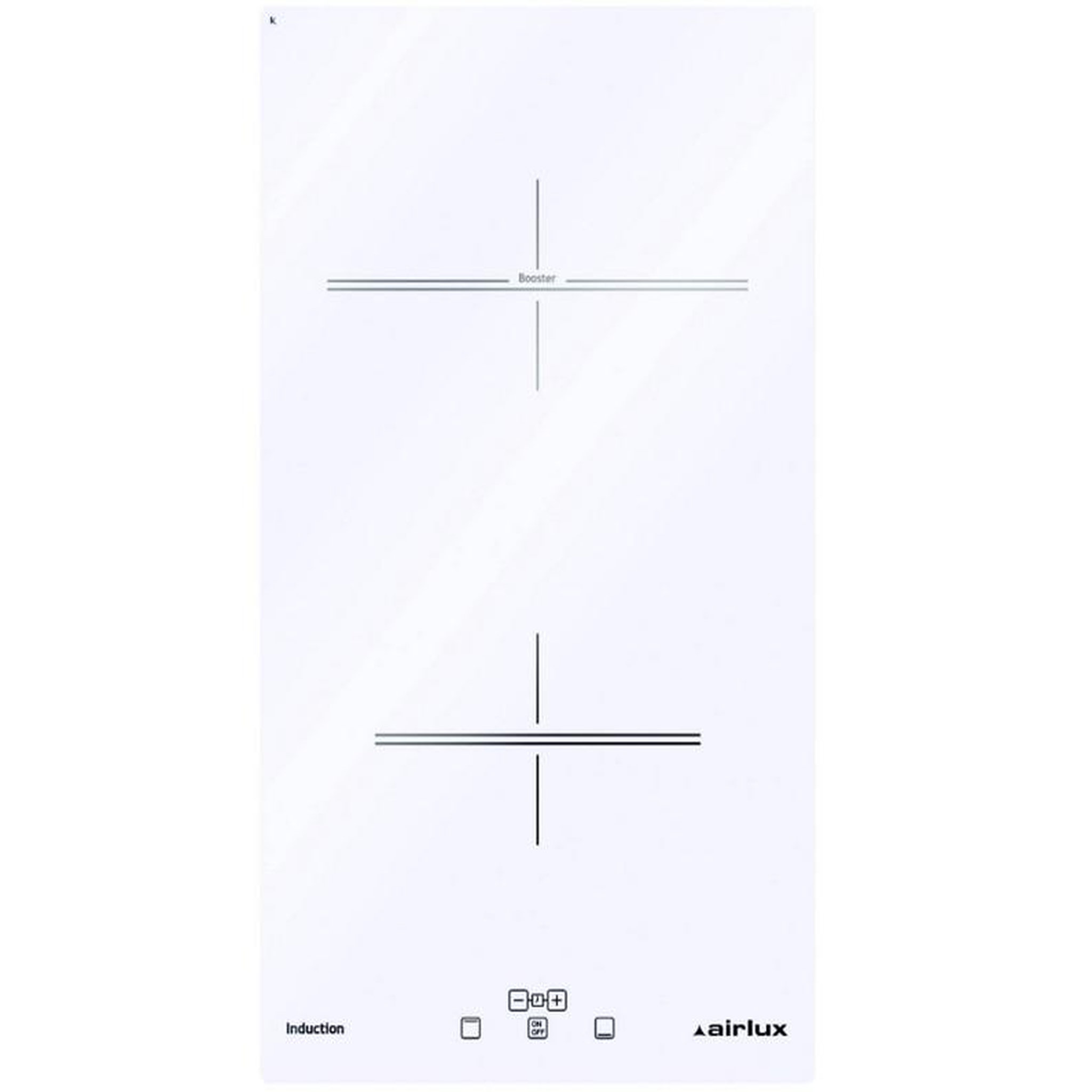 Airlux Table induction domino 30cm 2 foyers blanc - ATI322WH