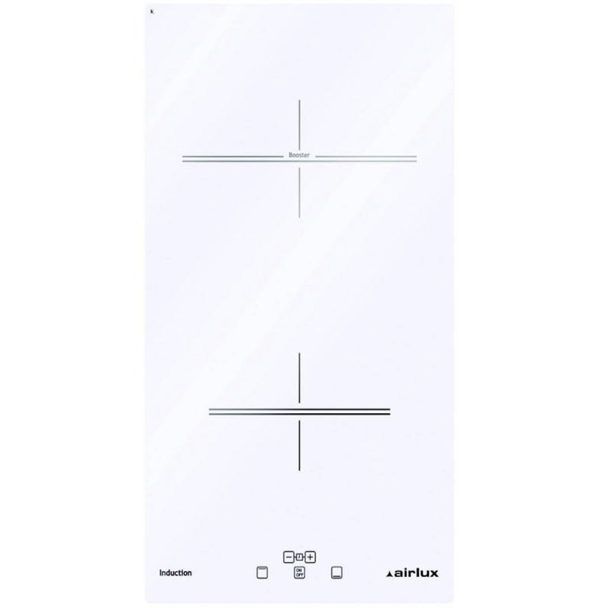 Airlux Table induction domino 30cm 2 foyers blanc - ati322wh