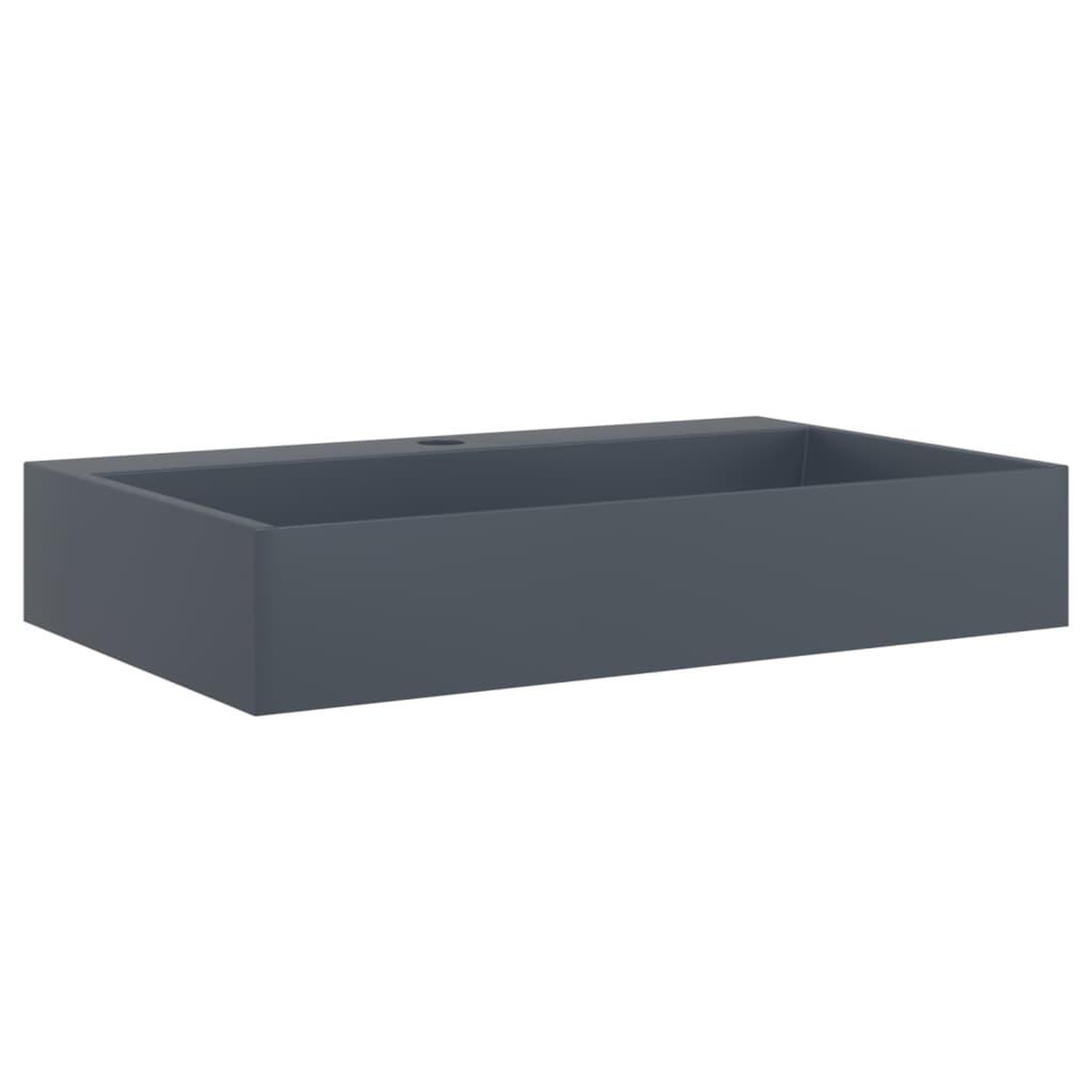 Voir la diapositive 2 : VIDAXL Vasque 60x38x11 cm fonte minerale/marbre anthracite