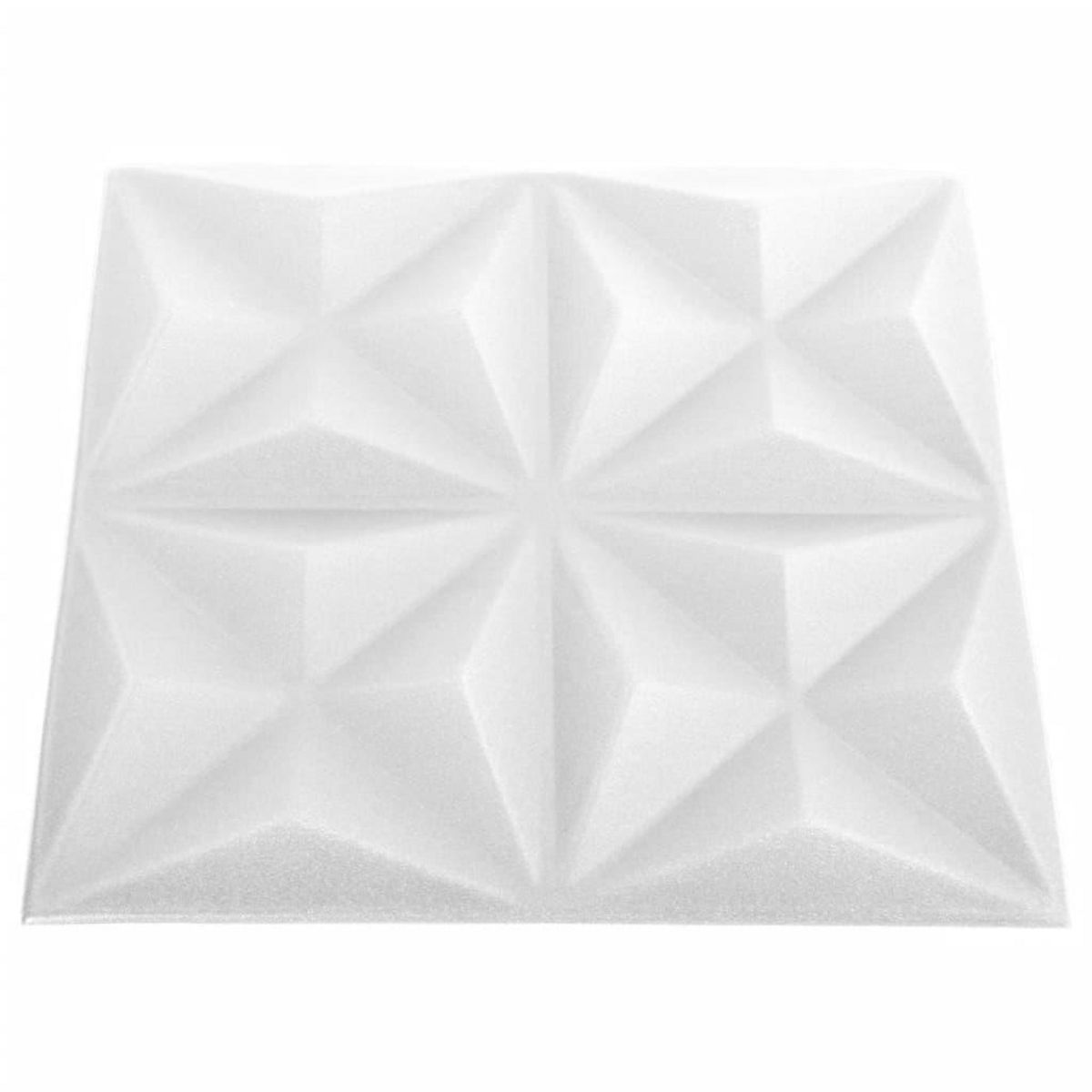 VIDAXL Panneaux muraux 3D 24 pcs 50x50 cm blanc origami 6 m^2