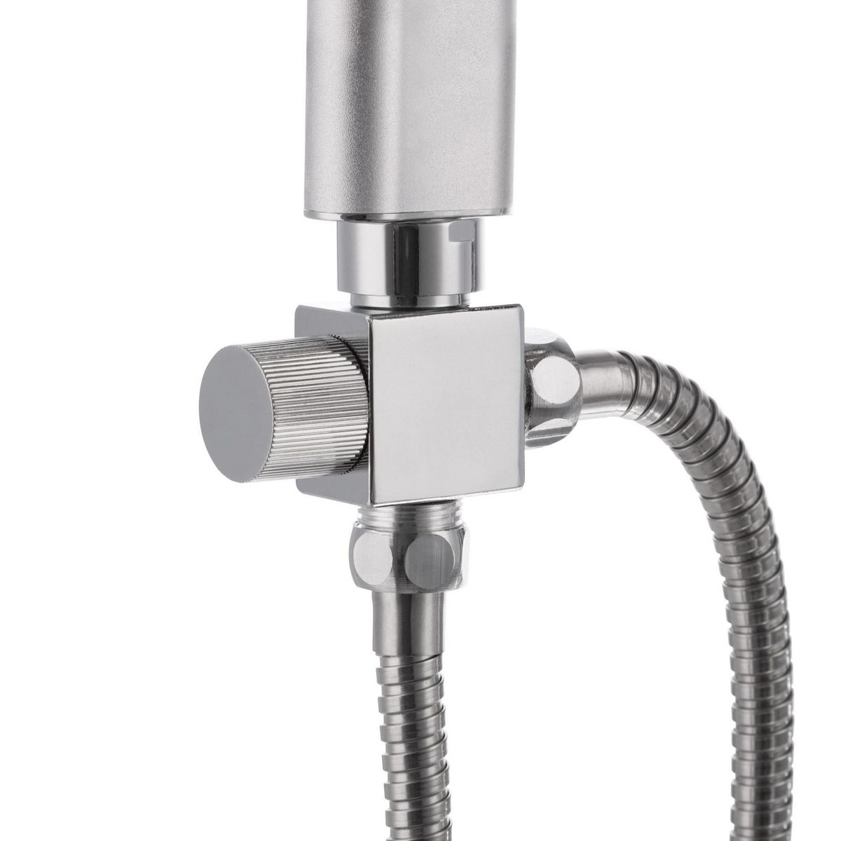 tectake Colonne de douche à effet pluie aspect chromé gris
