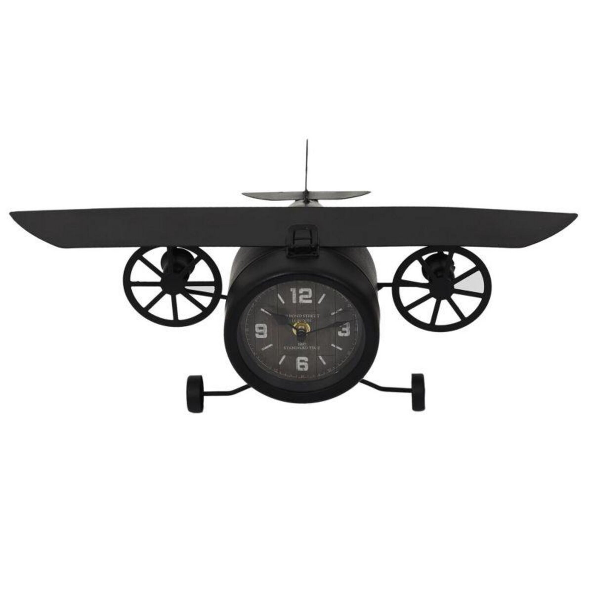 Paris Prix Horloge à Poser  Avion Vintage  47cm Noir