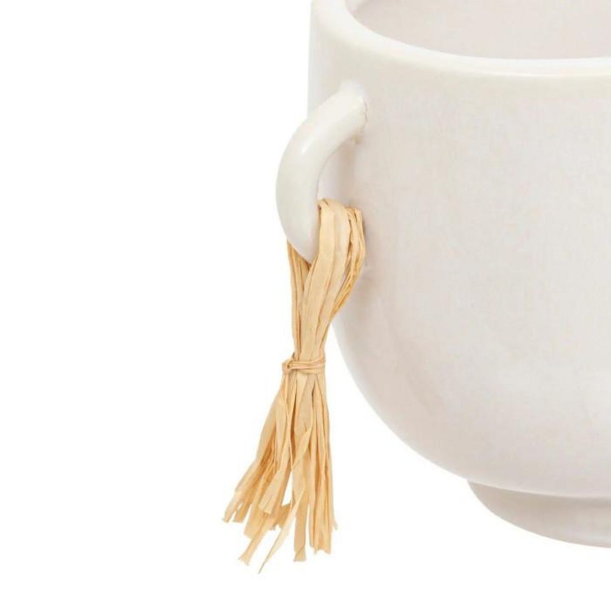 ATMOSPHERA Jardinière en Céramique  Soleya  30cm Blanc