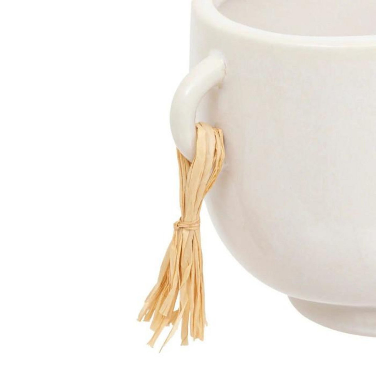 ATMOSPHERA Jardinière en Céramique  Soleya  30cm Blanc