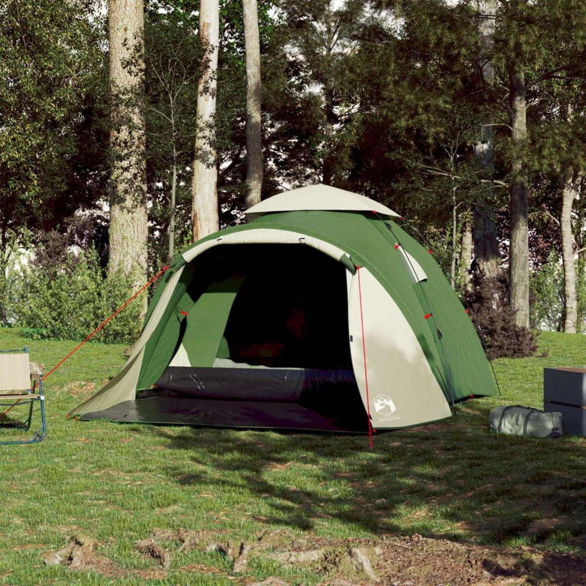 VIDAXL Tente de camping a dome 3 personnes vert liberation rapide