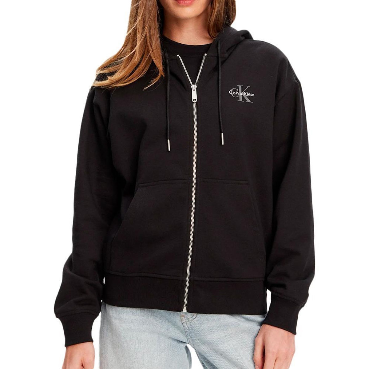 CALVIN KLEIN JEANS Sweat Zippé  Femme Calvin Klein Jeans  onologo French