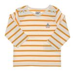 ELLE EST OU LA MER T Shirt /Jaune Garçon EOM Eloris. Coloris disponibles : Blanc