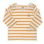 ELLE EST OU LA MER T Shirt /Jaune Garçon EOM Eloris. Coloris disponibles : Blanc