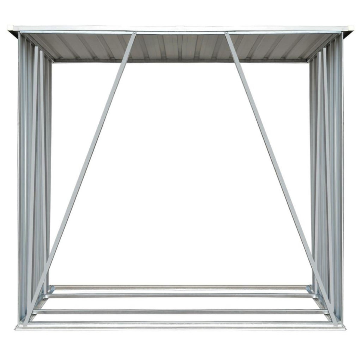 VIDAXL Abri de stockage a bois Acier galvanise 163x83x154cm Anthracite