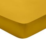 DODO Drap housse Partition Satin de coton Coloris Curry. Coloris disponibles : Jaune